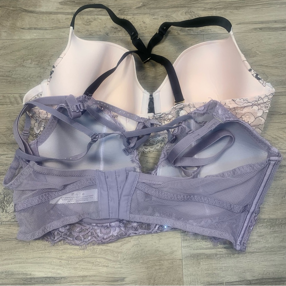 La Senza Adore Me Bundle 2 Bras Underwired Lace So Free Rhinestone Halter - Picture 6 of 12
